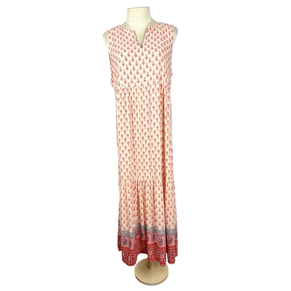 BEACHLUNCHLOUNGE Collection Ireana Tiered Ruffle Midi Dress size Medium